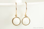 14K yellow gold filled wire wrapped 8mm white alabaster faceted gemstone drop earrings handmade by Jessica Luu Jewelry