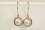 Rose Gold Iridescent Gray Pearl Necklace - Available with Matching Earrings and Other Metal Options