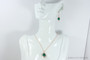 Emerald Green Crystal Necklace Yellow or Rose Gold