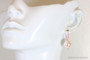 10mm ivory pearl drop earrings with 14K rose gold filled hook ear wires handmade by Jessica Luu Jewelry