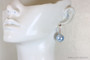 12mm light blue pearl drop earrings with 14K rose gold filled hook ear wires handmade by Jessica Luu Jewelry