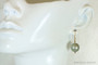 10mm sage green pearl drop earrings with 14K yellow gold filled hook ear wires handmade by Jessica Luu Jewelry
