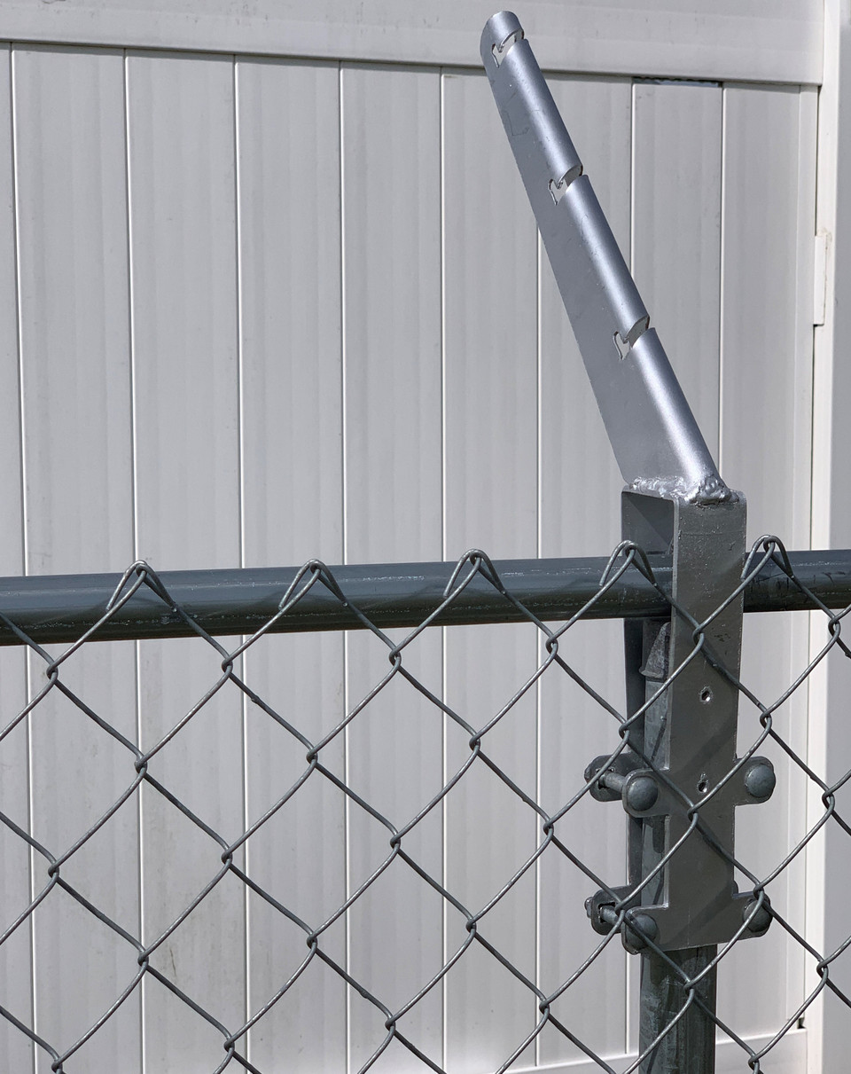 Extend an Arm Over the Loop 45 Degree 3 Strand Barbed Wire Set of 9 Extend A Post