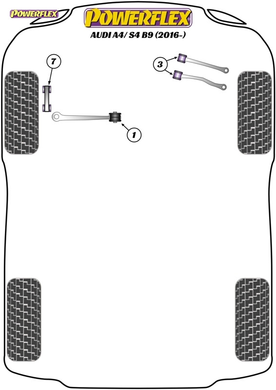 Powerflex Front Upper Control Arm Bushes - A4 / S4 B9 (2016 - ON) - PFF3-1203