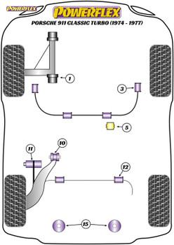 Powerflex Track Rear Shock Upper Mounting Bushes - 911 Classic (1974-1977) Turbo - PFR57-413BLK Powerflex Track Rear Shock Upper Mounting Bushes - 911 Classic (1974-1977) Turbo - PFR57-413BLK