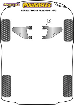 Powerflex Front Lower Wishbone Bushes - Logan I & II inc Stepway (2004 - ON)