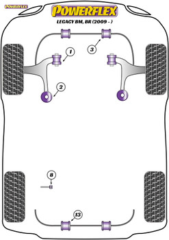 Powerflex Front Anti Roll Bar Bushes 20mm - Legacy BM, BR (2009 - 2014) - PFF69-503-20