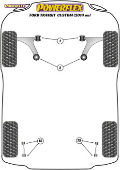 Powerflex Rear Drop Link Bush - Transit / Tourneo Custom (2013 on) - PFR19-9015