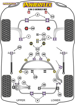 Powerflex Transmission Mounting Bushes (Fast Road) - E46 3 Series M3 - PFF5-4655
