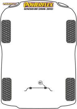 Powerflex Track Rear Anti Roll Bar Bushes 19.3mm - Genesis BH (2008 - 2012) - PFR26-113-19.3BLK