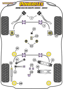 Powerflex Transmission Mounting Bushes (Track) - E82 1 Series M Coupe (2010-2012) - PFF5-4655P