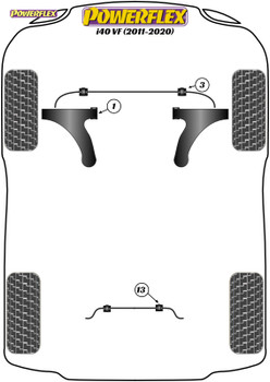Powerflex Track Front Anti Roll Bar Bushes 20mm - i40 (2011 - 2020) - PFF26-103-20BLK