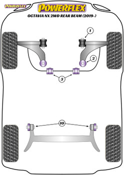 Powerflex Lower Engine Mount Insert (Large) Track Use - Octavia NX Rear Beam (2019 on) - PFF85-830P