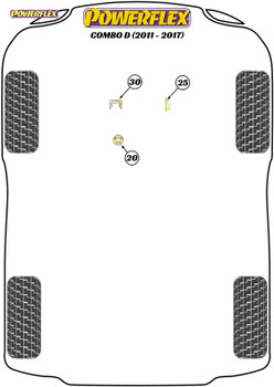 Powerflex Upper Engine Mount Insert (Diesel) - Combo D (2011 - 2017) - PFF1-1125R