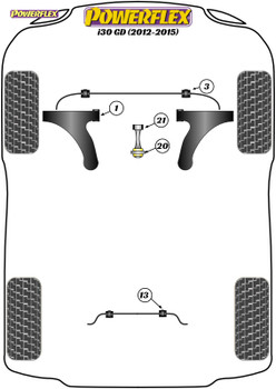 Powerflex Front Anti Roll Bar Bush 22.5mm  - i30 GD (2012 - 2015) - PFF26-103-22.5