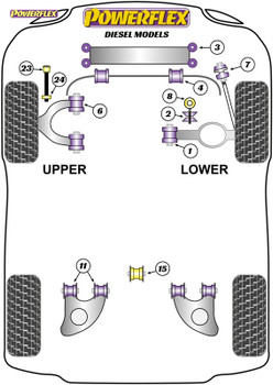 Powerflex Front Bump Stop 82mm - T25/T3 Type 2 (1979 - 1992) Diesel Models - PFF85-1021-82