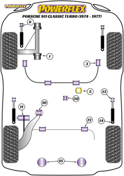 Powerflex Bolt-On Jack Pad Adaptor Kit - 911 Classic (1974-1977) Turbo - PF57-561K