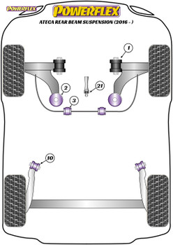 Powerflex Lower Torque Mount Small Bush - Ateca Rear Beam (2016-ON) - PFF3-1326