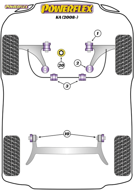 Powerflex Exhaust Mount - Cat Section - KA (2008-) - EXH015