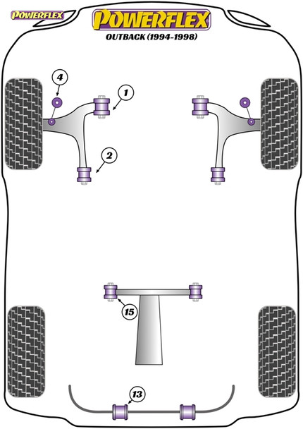 Powerflex Exhaust Mounts - Outback (1994 - 1998) - EXH009