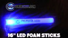 16 inch, foamstick, foam, stick, led, baton, strobe, color, party, custom, event, venue, nightclub, supplier, edm, festival, rave, supplies, club, bar, glow, personalized, bulk, wholesale