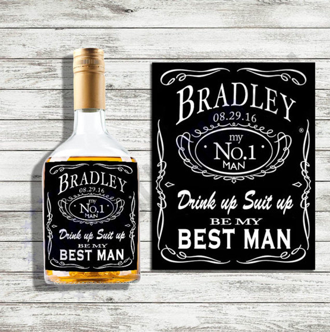 custom liquor label decor