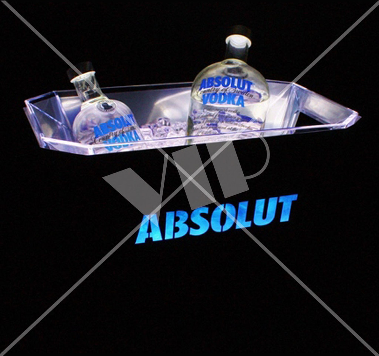 VIP Deluxe LED ICE BUCKET  Tub - Custom Brand Logo Cut Large 4 Bottle Plus