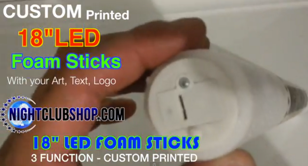 Logo Imprinted Light Up Foam Stick