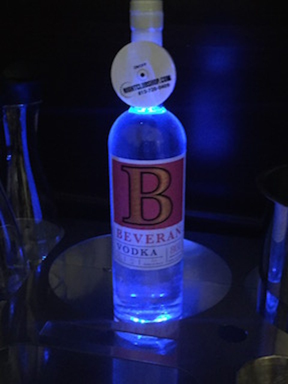 Beveran-Vodka-Light-up-illuminated-illuminator-Coaster-pad-Glorifier-mini-bottle-Glow-LEDGlow-Liquor-light pad-Nightclubshop
