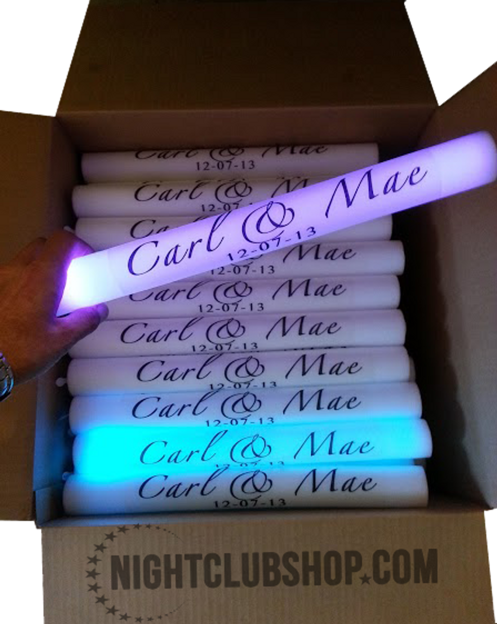 WEDDING HIGH QUALITY LED FOAM STICKS 16 INCH CUSTOM (3 PACKS) 