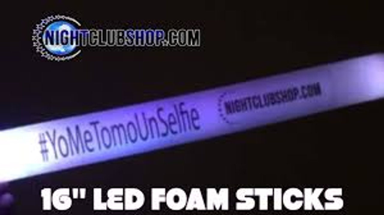 16 CUSTOM LED FOAM STICKS - 16 INCH (HIGH QUALITY) (7 FUNCTION)