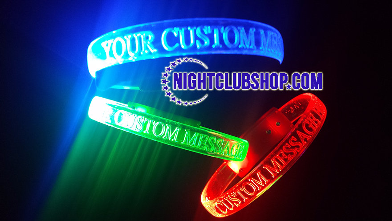 Personalized, Custom, customized, LED, Light up, Glow, Wristband, Bracelet