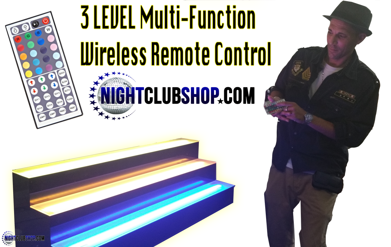 remote controlled, multi-color, illuminated, LED, Bar, Shelf, Liquor, Bottle, Light up, Glorifier, Showcase,Bar top