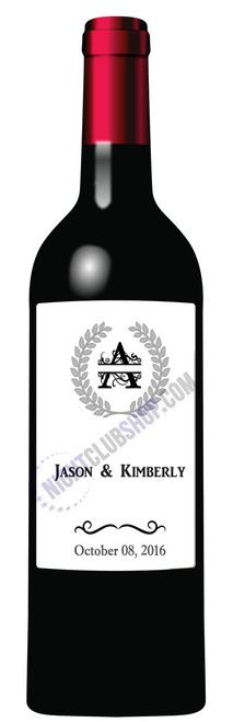 CUSTOM WINE LABEL MONOGRAM DECOR