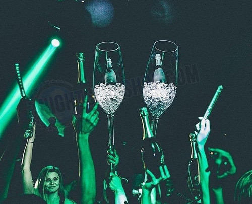 Champagne, Bottle, Presenter, Jumbo, Sparkling, Wine, Acrylic, Cups, Club, Casino, Wedding, Birthdays, VIP, Exclusive