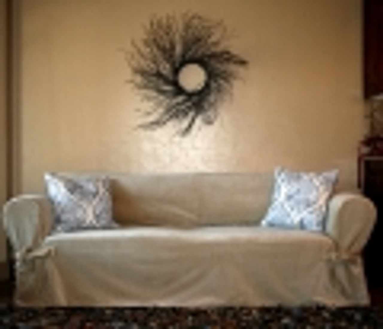 Tie Arm Square Cushion Slipcovers