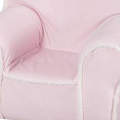 Ugly-Where Chair Slipcover - Regular Size - Free Personalization - Pink Suede, Sherpa Trim