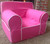 Ugly-Where Chair Slipcover - Oversized - Free Personalization - Hot Pink, White Piping