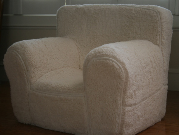 Ugly-Where Chair Slipcover - Regular Size - Free Personalization - Cream Sherpa