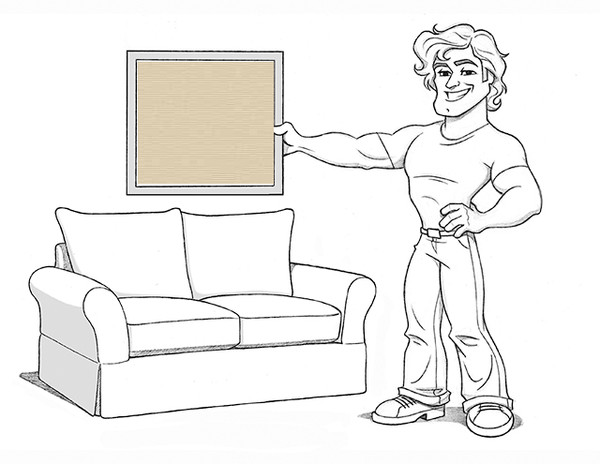 Comfort Loveseat Slipcover Set - Knife Edge Cushions - Camel Twill