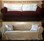 Tie arm slipcover in dessert sand velvet covering one of the ugliest sofas known to man.