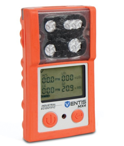 Industrial Scientific Ventis MX4 Standard 4-Gas Monitor (NON-Pump with Slim Extended Li-ion Battery Pack) 