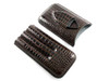 Dark Brown Crocodile Cigar Case with Cutter