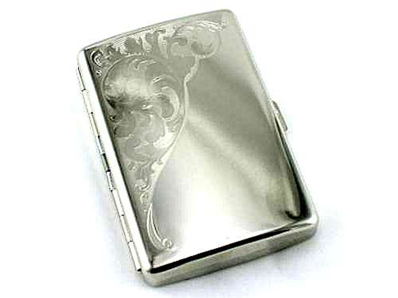 Etched Floral Cigarette Case