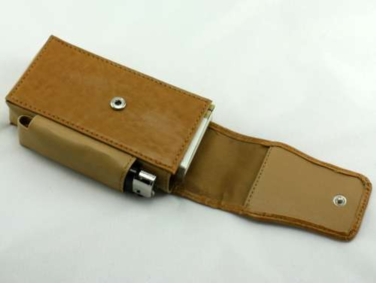 Tan Leather Cigarette Pack Holder