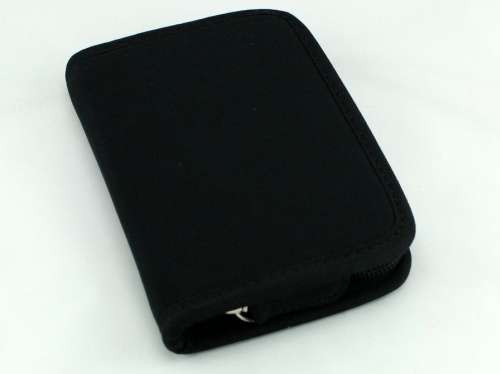 Black Nylon Zippered Tobacco Pouch