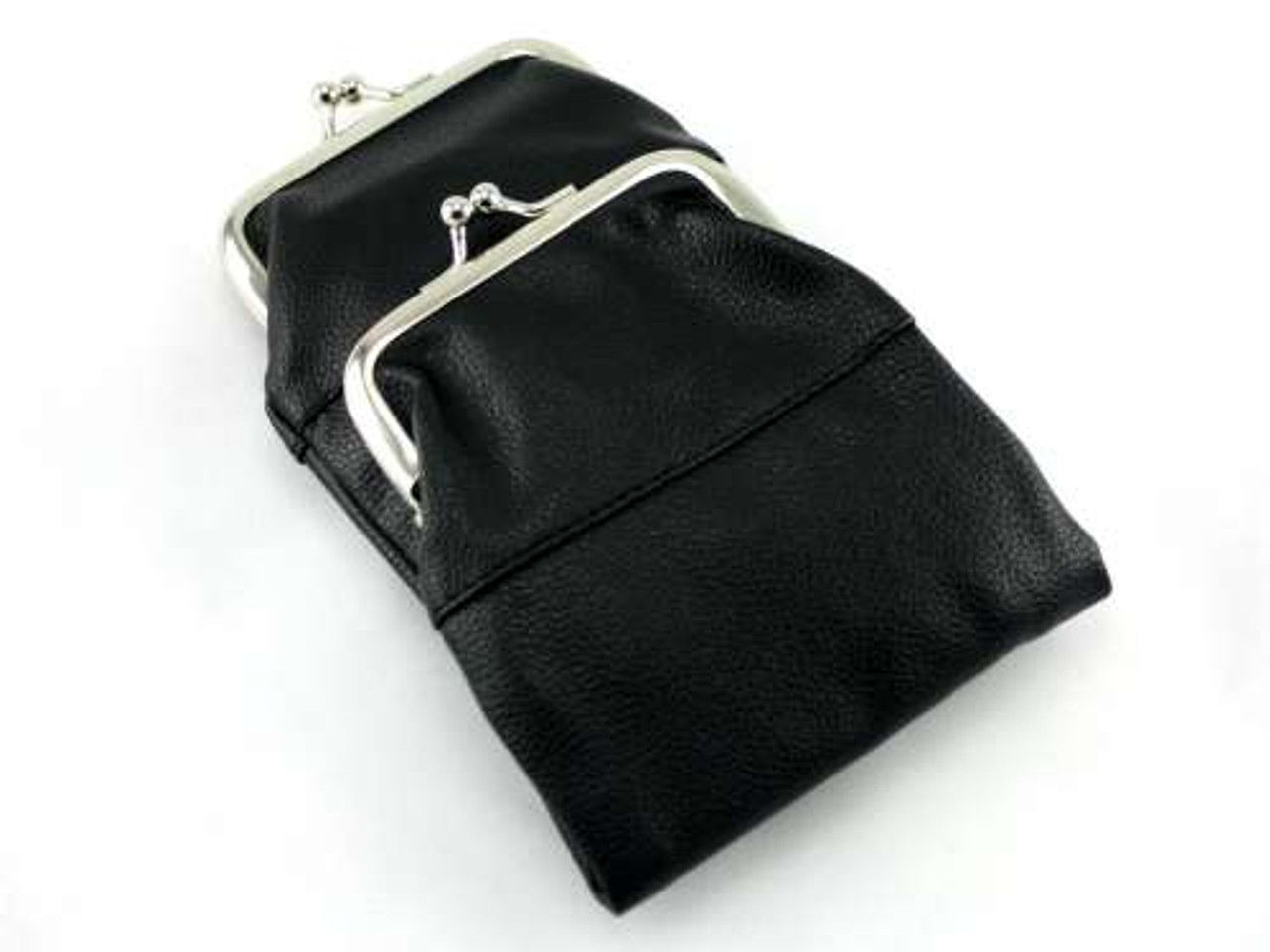 Black Leather Purse Cigarette Pack Holder