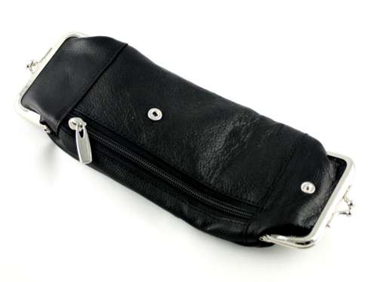 Black Leather Deluxe Cigarette Pack Holder