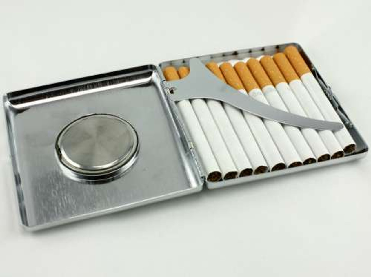 Silver Watch Cigarette Case