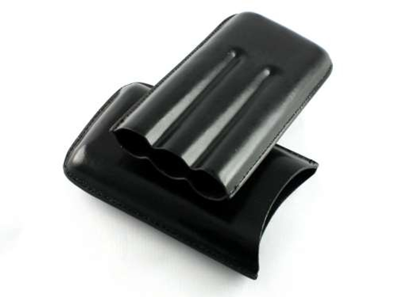 Black Cigar Case Gift Set with Cutter and Flask